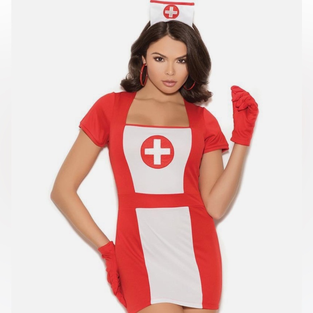 Elegant Moments Naughty Nurse Adult Costume Size Large New in Original Packaging